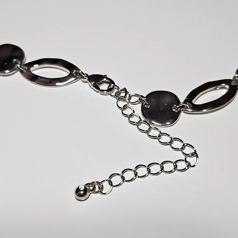 Time And Tru Silver Tone Chunky Chain Necklace 36